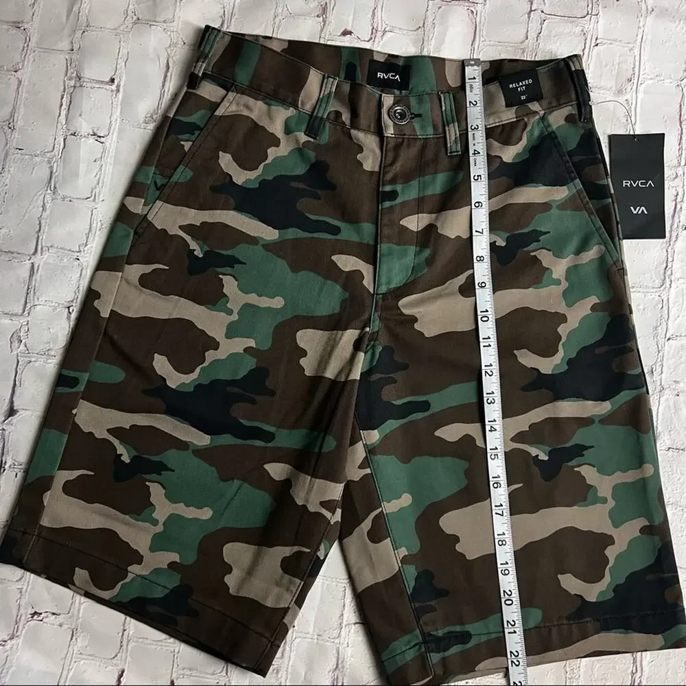 RVCA Mens Camo   Relaxed Fit Americana Walkshorts Sz 28